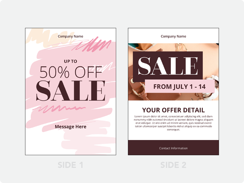 Table Tent Cards 5"x7"