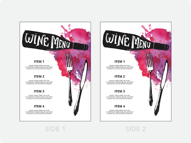 Table Tent Cards 5"x7"