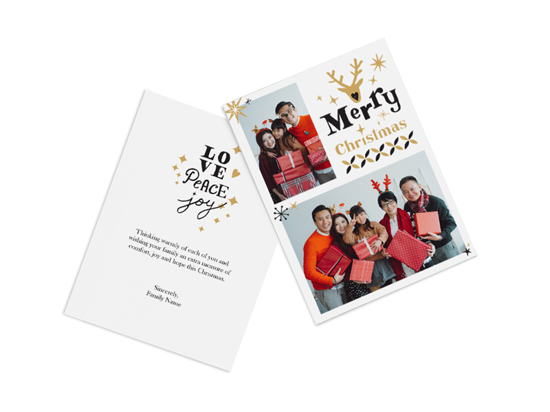 Flat Merry Christmas Card - 2 Photo
